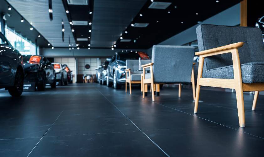 car showroom flooring Cumbria 